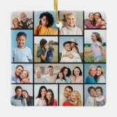 Creëer Uw eigen 15 fotocollage Keramisch Ornament (Voorkant)