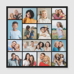 Creëer Uw eigen 15-fotocollage-magneetkaart