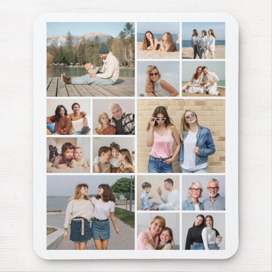 Creëer Uw eigen 15 fotocollage Muismat (Voorkant)