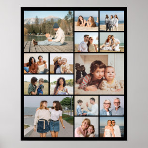Creëer Uw eigen 15 fotocollage Poster