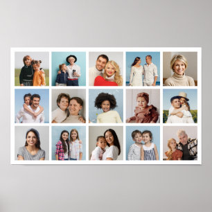 Creëer Uw eigen 15 fotocollage Poster
