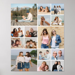 Creëer Uw eigen 15 fotocollage Poster