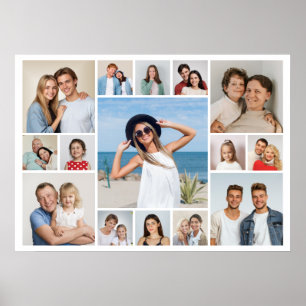 Creëer Uw eigen 15 fotocollage Poster