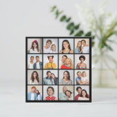 Creëer Uw eigen 16 Fotocollage Groet Kaart (Staand voorkant)