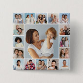 Creëer Uw eigen 17 Fotocollage Button (Voorkant)