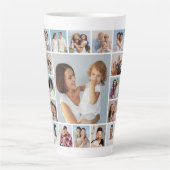 Creëer Uw eigen 17 fotocollage Latte Mok (Voorkant)