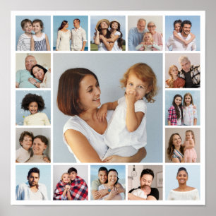 Creëer Uw eigen 17 fotocollage Poster