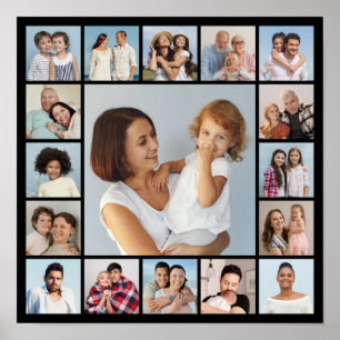 Creëer Uw eigen 17 fotocollage Poster