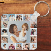 Creëer Uw eigen 17 fotocollage Sleutelhanger (Achterkant)