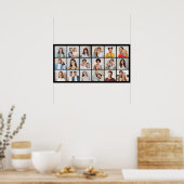 Creëer Uw eigen 18 Foto-Collage bewerkbare kleur Poster (Keuken)