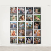 Creëer uw eigen 20 Fotocollage Keepsake Wandkleed (Voorkant)