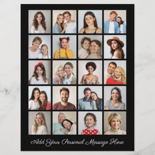 Creëer Uw eigen 20 fotocollage Uw groet toevoegen Flyer