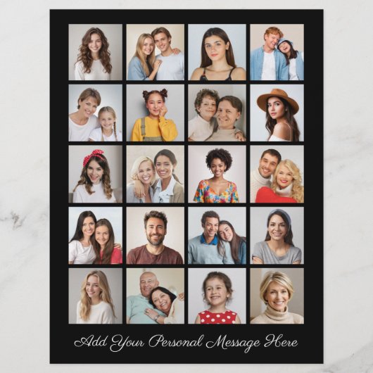 Creëer Uw eigen 20 fotocollage Uw groet toevoegen Flyer (Voorkant)