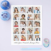 Creëer Uw eigen 20 fotocollage Uw groet toevoegen Flyer (Enkel)