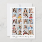Creëer Uw eigen 20 fotocollage Uw groet toevoegen Kaart (Voorkant)