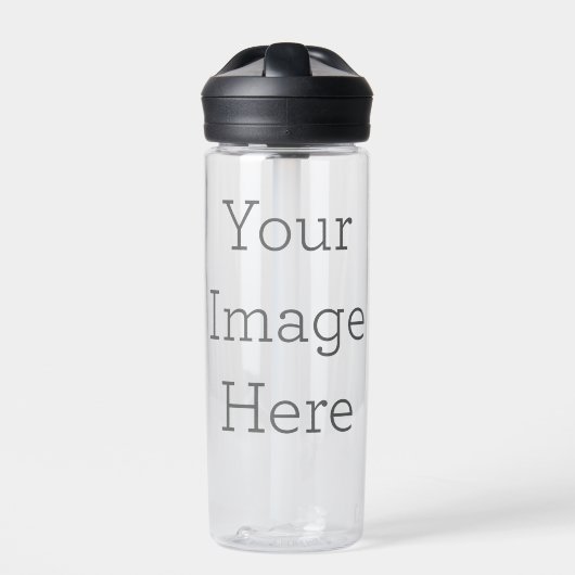 Personaliseerbare Waterfles Stijl: CamelBak Eddy®, Maat: Waterfles (591 ml), Kleur: Doorzichtig (Voorkant)