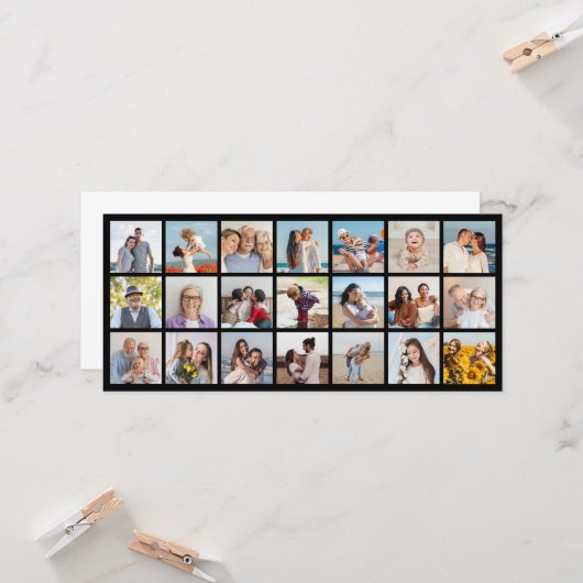 Creëer Uw eigen 21 bewerkbare kleur voor fotocolla Kaart (Voorkant / Achterkant in situ)