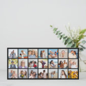 Creëer Uw eigen 21 bewerkbare kleur voor fotocolla Kaart (Staand voorkant)