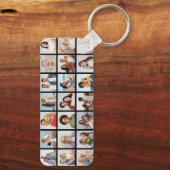 Creëer Uw eigen 21 bewerkbare kleur voor fotocolla Sleutelhanger (Achterkant)