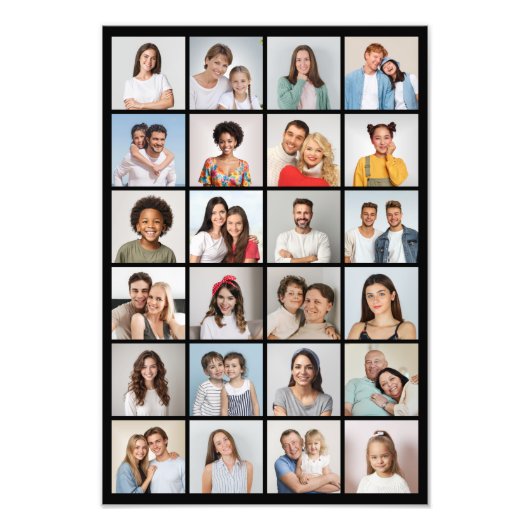 Creëer Uw eigen 24 Fotocollage Fotouitbreiding Foto Afdruk (Voorkant)