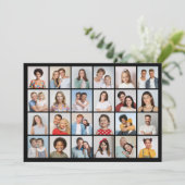 Creëer Uw Eigen 24 Fotocollage Groet Kaart (Staand voorkant)