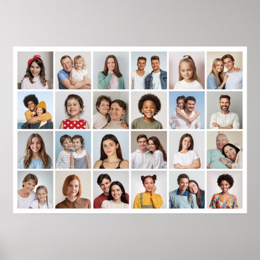 Creëer Uw eigen 24 Fotocollage Poster (Voorkant)