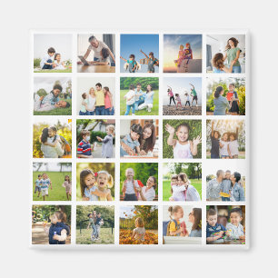 Creëer Uw eigen 25 Fotocollage bewerkbaar Magneet