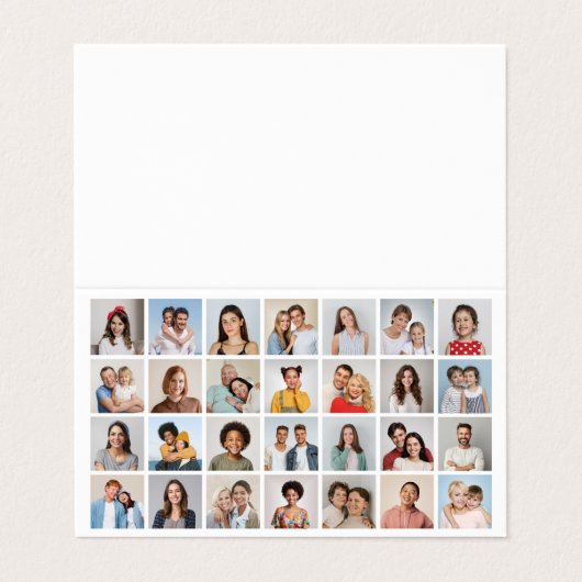 Creëer Uw Eigen 28 Fotocollage Pack van 25 Visitekaartjes (Buitenkant ongevouwen)