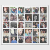 Creëer Uw eigen 30-Afbeelding instagram Fotocollag Cadeaupapier (Vlak)