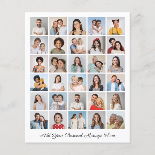 Creëer Uw eigen 30 fotocollage Uw groet toevoegen Flyer (Voorkant)