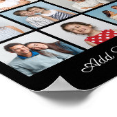 Creëer Uw eigen 30 fotocollage Uw groet toevoegen Poster (Hoek)