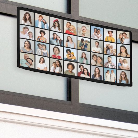 Creëer Uw eigen 32 fotocollage Spandoek (Buitenkant Gebouw)