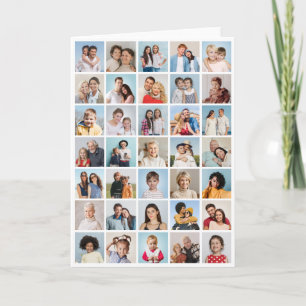 Creëer Uw eigen 35 foto collage gevouwen Kaart