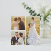 Creëer uw eigen 3 foto collage begroeting kaart (Staand voorkant)