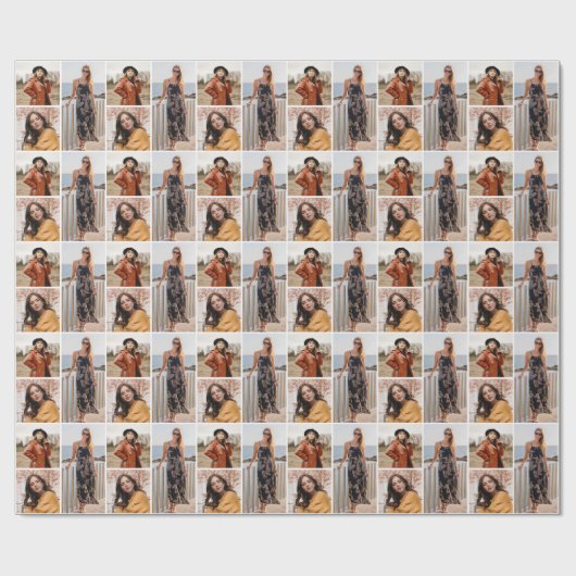 Creëer Uw eigen 3 Fotocollage Cadeaupapier (Vlak)