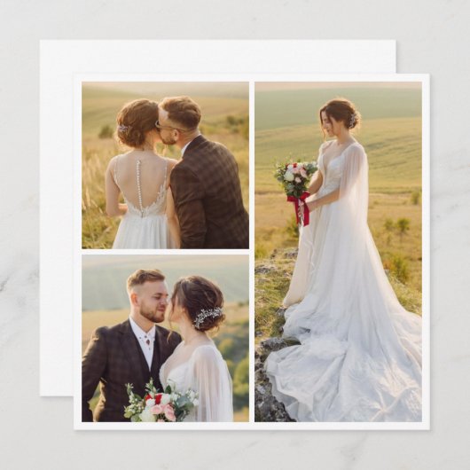 Creëer Uw eigen 3 Fotocollage Kaart (Voorkant / Achterkant)