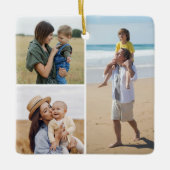 Creëer Uw eigen 3 Fotocollage Keramisch Ornament (Voorkant)