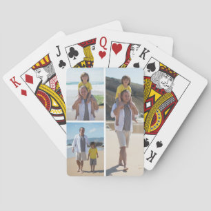 Creëer Uw eigen 3 Fotocollage Pokerkaarten