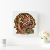 Creëer Uw Eigen 3D Faux Bois Gesneden Houten Uil Vierkante Klok (Huis)