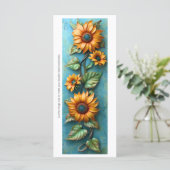 Creëer Uw eigen 3D Metallic Zonnebloemen Bladwijze (Staand voorkant)