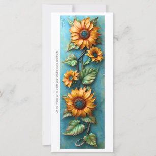 Creëer Uw eigen 3D Metallic Zonnebloemen Bladwijze