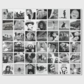 Creëer-Uw-Eigen 42-Foto-Collage Gift Wrap Cadeaupapier (Vlak)