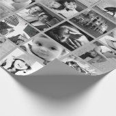 Creëer-Uw-Eigen 42-Foto-Collage Gift Wrap Cadeaupapier (Hoek)