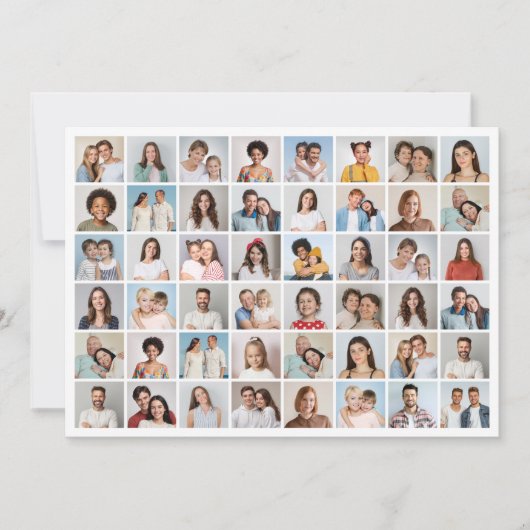 Creëer Uw Eigen 48 Fotocollage Groet Kaart (Voorkant)