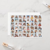 Creëer Uw Eigen 48 Fotocollage Groet Kaart (Voorkant / Achterkant in situ)