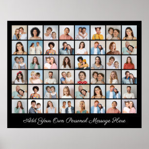 Creëer Uw eigen 48 fotocollage Uw groet toevoegen Poster