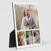 Creëer Uw eigen 4 foto bruiloft collage Fotoplaat (Zijkant)