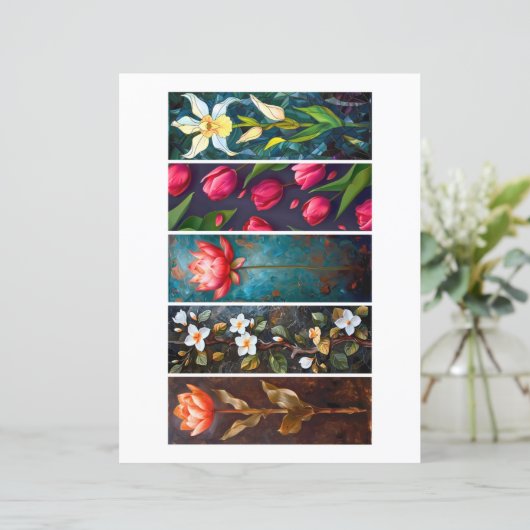 Creëer Uw eigen 5 bloemige Bladwijzer (Staand voorkant)