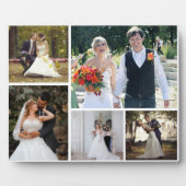 Creëer Uw eigen 5 foto bruiloft collage Fotoplaat (Voorkant)