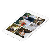 Creëer Uw eigen 5 foto bruiloft collage Magneet (Linkerzijde)